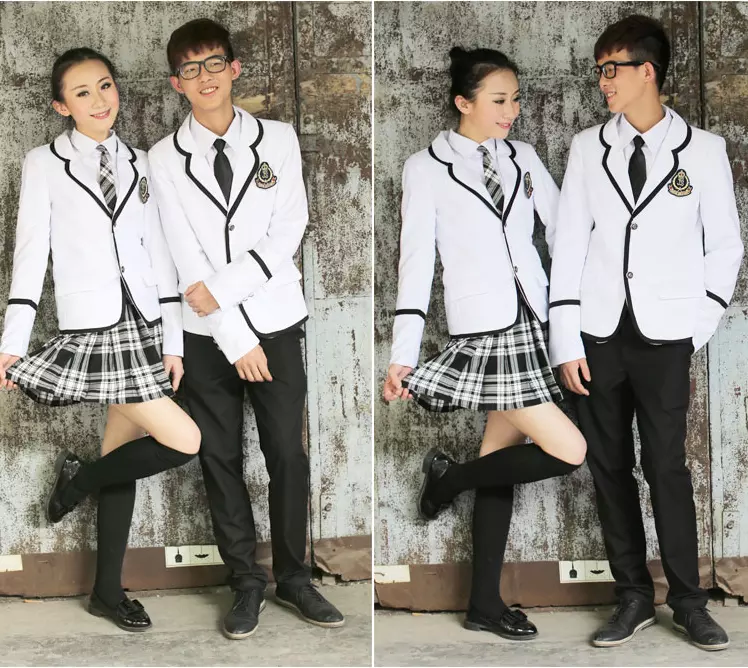 06WD0116_学生校服制服套装男女款情侣套装表演服1